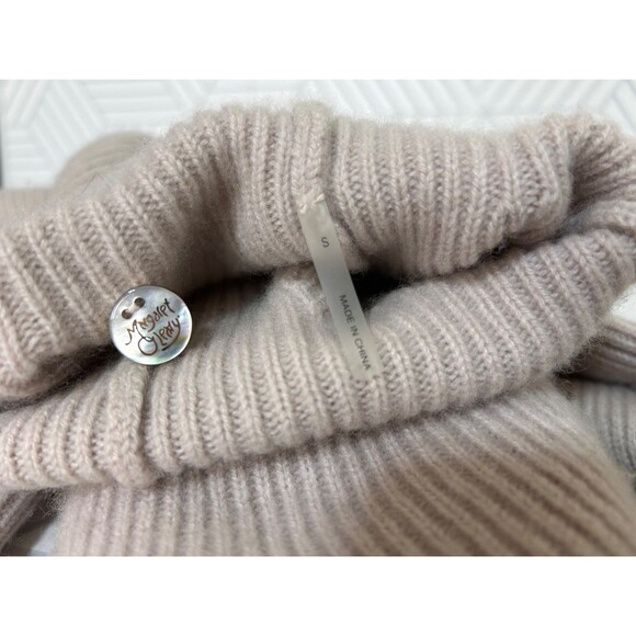 $239 Margaret O’Leary Blush Pink 100% Cashmere Funnel Sweater Size Small j - Picture 11 of 11